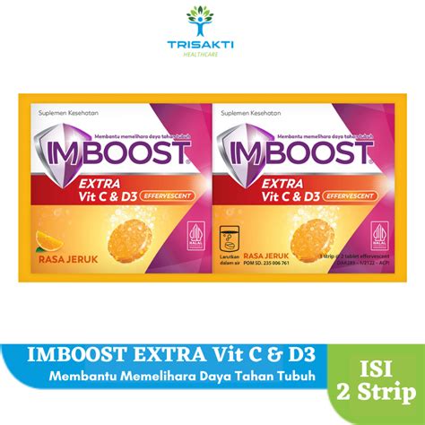 Jual Imboost Effervescent With Extra Vit C D3 2 Tablet Suplemen