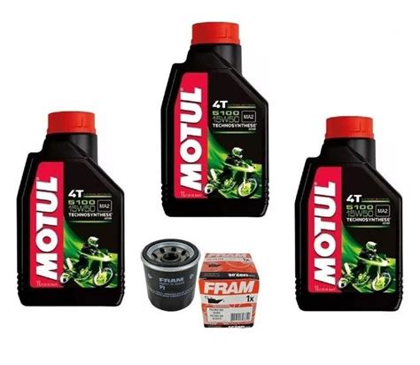 Kit Troca Leo Motul W Litros Filtro Conforme Sele O Fram