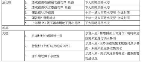 極端天氣頻生 民建聯公布91個水浸黑點 九龍城、黃大仙區佔最多（附全名單） 星島日報