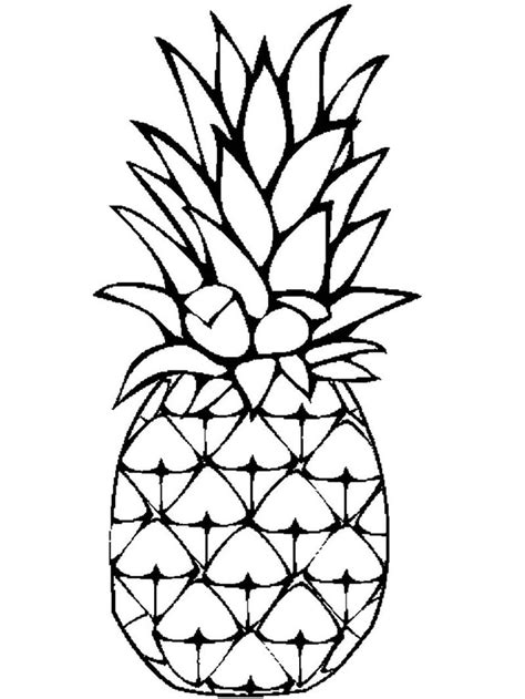 Süße Ananas zum Ausdrucken Ausmalbilder Kostenlos herunterladen