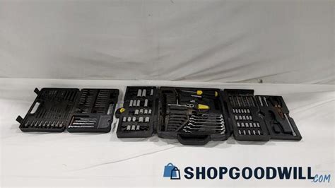 Stanley And Black And Decker Tool Sets Drill Bits Socket Wrench And More