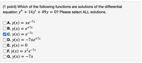 Solved Point Which Of The Following Functions Are Chegg