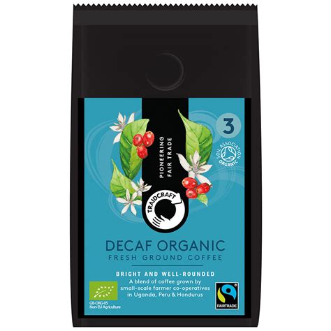 Traidcraft Organic Fairtrade Medium Roast Decaff Ground Coffee 227g