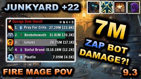 Fire Mage 9 2 5 S4 POV Mechagon Junkyard 22 Tyrannical Zap Zap Zap