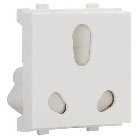 Anchor Penta Modular White 3 Pin 6 A 10 A 13 A 2 Module Socket 240