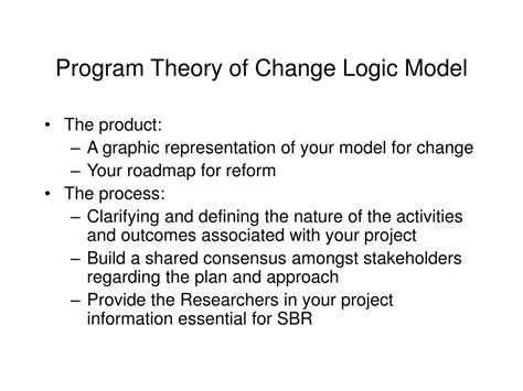 PPT - Program Theory of Change Logic Model PowerPoint Presentation - ID ...