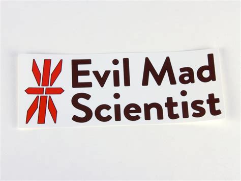 Evil Mad Scientist Logo Stickers