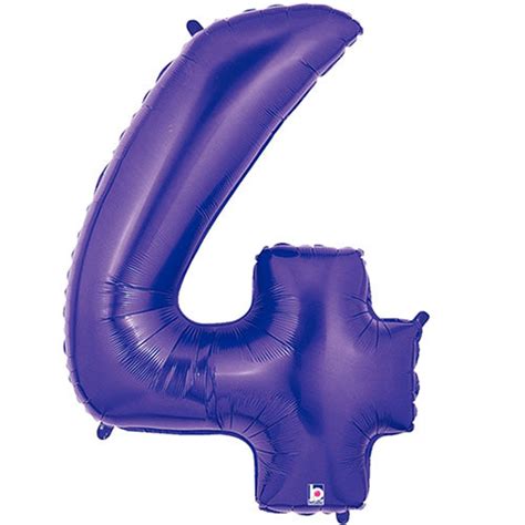 Purple Number 3 Balloon 40"