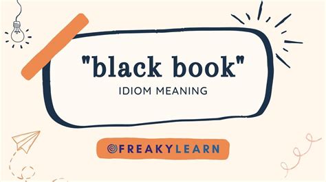 Black Book का मतलब हिंदी और अंग्रेजी में जानें Hindi Meaning