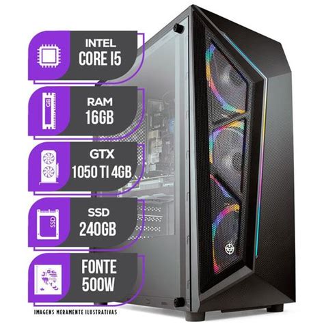 PC Gamer Mancer Intel I5 10400F GTX 1050 TI 4GB 16GB DDR4 SSD 240GB