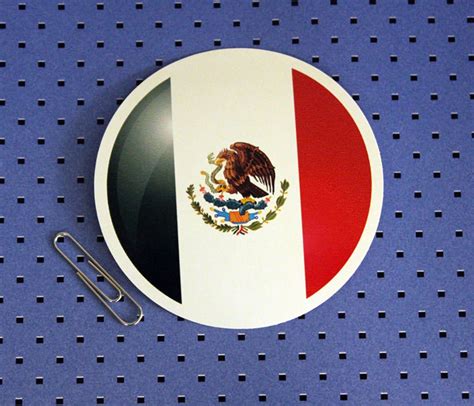 Mexico Flag Circle Bumper Sticker | Etsy