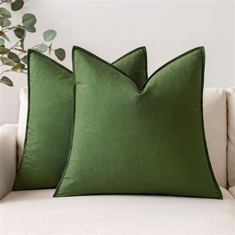 Amazon Miulee Pack Of Moss Green Pillow Covers X Inch