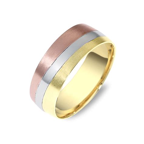 Tri Color Gold Wedding Band | Timeless Wedding Bands