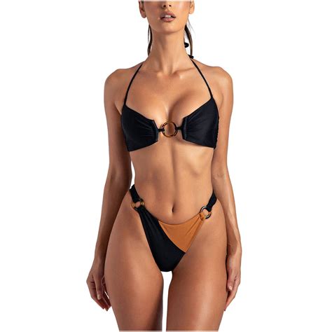 QUYUON Women Bikini 2 Piece High Cut Swinsuit Women Swimsuits Plus Size