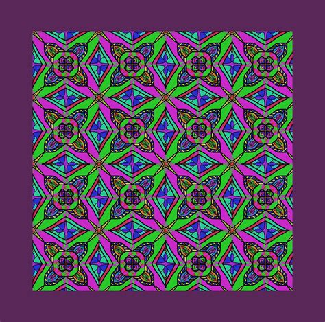 Neon Diamond Pattern Digital Art By Becky Herrera Fine Art America