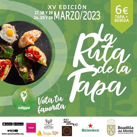 Xv Ruta De La Tapa De Boadilla Rutas Gastron Micas En Boadilla