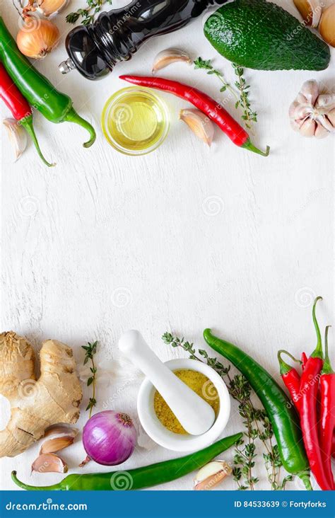 Culinary Background With Cooking Ingredients Stock Image Image Of