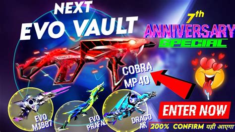 Next Evo Vault Event Free Fire Cobra Mp40 Draco Ak Evo M1887 NEXT