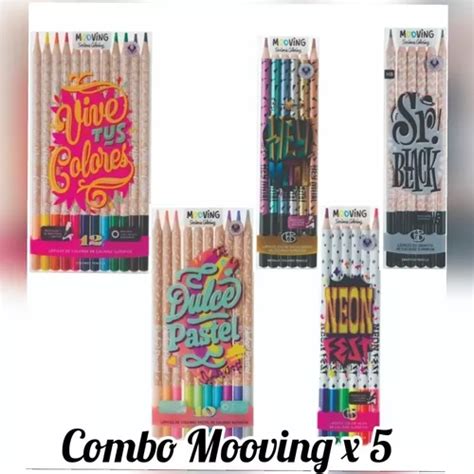 Combo Mooving Coloring Kit X L Pices Colores Pastel Neon