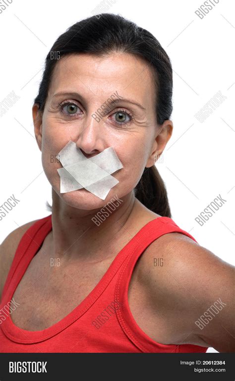 Woman Mouth Taped Image And Photo Free Trial Bigstock