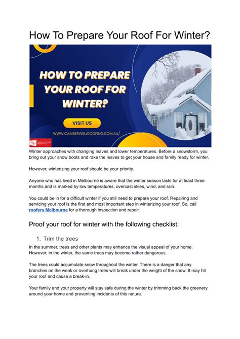 Ppt How To Prepare Your Roof For Winter Powerpoint Presentation