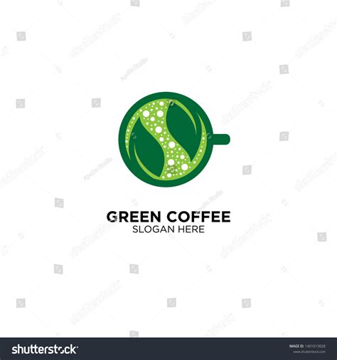 Green Coffee Logo Design Vector Stock Vector Royalty Free 1401013028