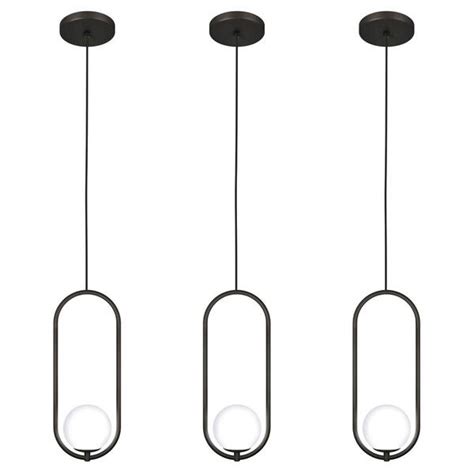 Kit 3 Luminária Pendente Teto Lustre Arco Globo Quarto Preto Leroy Merlin