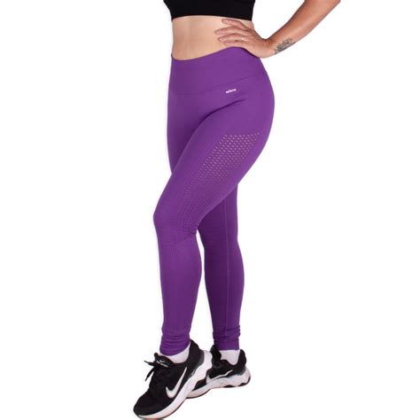 Sportime Cal A Legging Selene Fitness Sem Costura Roxo