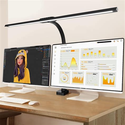 LED Desk Lamp for Home Office 20W Bright Monitor Desk Light 31.5 inch ...