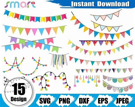 Bunting Banner Svg Bundle Flag Svg Party Banner Svg Bunting Banner