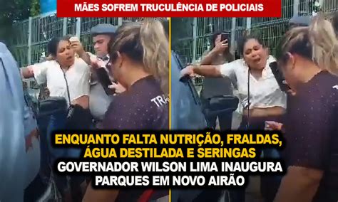 Na Sede Do Governo Policial Aparece Em Vídeo Agredindo Mãe De Criança