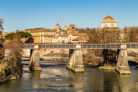 EDITORIAL River Under Palatino Bridge In Rome Editorial Image Image