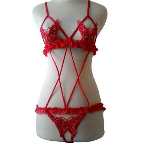 Jakarta Lingerie Jlc Teddy Red Butterfly Sexy Lazada Indonesia