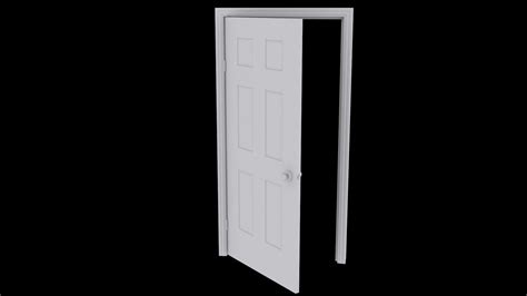 3d Model Low Poly Door Wooden Vr Ar Low Poly Animated Cgtrader