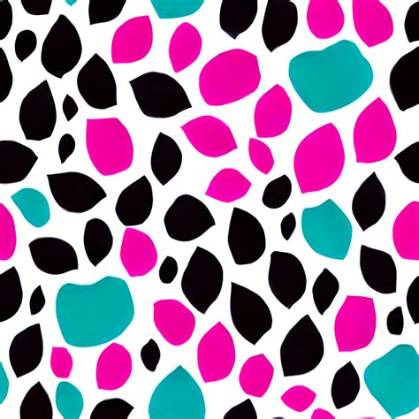 Turquoise Pink and Black Tulips Seamless Pattern · Creative Fabrica