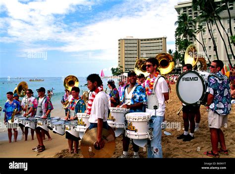 Waikiki Beach Honolulu Island Of Oahu Hawaii Usa United States