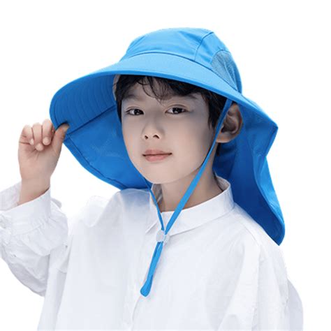 Kid's Legionnaires Wide Brim Sun Hat - UPF50 Neck Flap - Adjustable Ponytail Hole Design ...