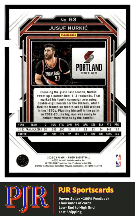 Panini Prizm Jusuf Nurkic Portland Trail Blazers Buy