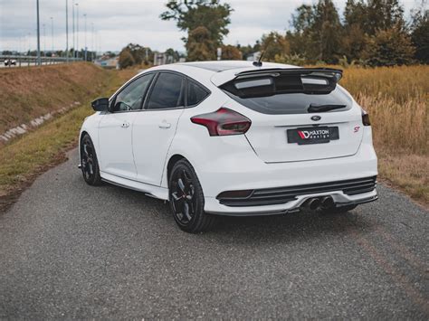 Rear Side Splitters V 2 Ford Focus St Mk3 Facelift 2015 2018 Projex