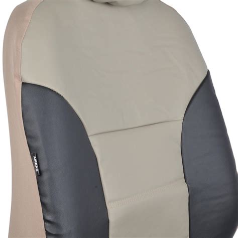 Subaru Outback And Limited Fitted Seat Covers Beige Black 2 Tone Pu Leather