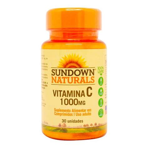 Vitamina C Sundown Naturals 1000mg Com 30 Comprimidos Farmagora