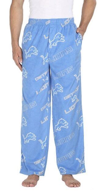 Detroit Lions Fleece Pajamas Pants Pjs Mens Mens Size Xl X Large Blue