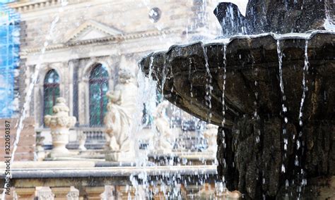 Part Of Fountain Bath Of Nymphs Nymphenbad Zwinger Palace Complex