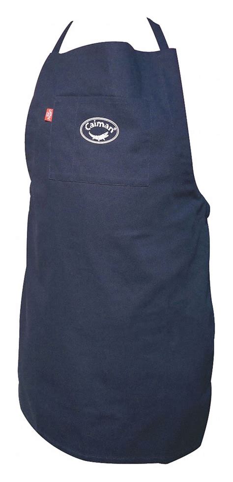 Caiman Flame Resistant Apron Cotton Navy 9 Oz 36 In Length 27 In