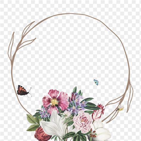frame bunga vintage png  koleksi gambar