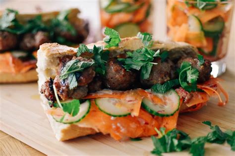 Delicious Beef And Lamb Meatball Banh Mi Recipe Mincerecipes Info