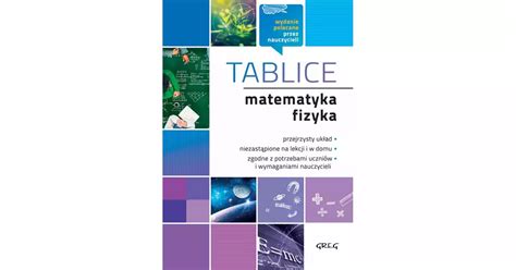 Tablice matematyka fizyka GREG Opracowanie Zbiorowe Księgarnia