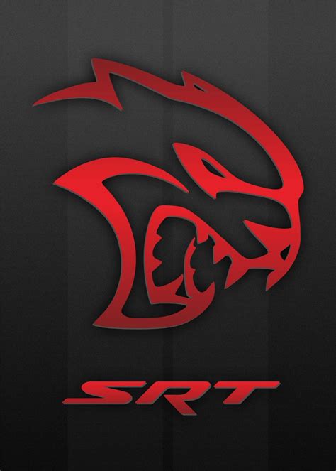 Dodge Srt Hellcat Badge Poster Picture Metal Print Paint By Flux