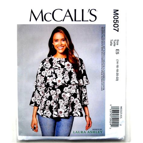 Misses Women S Pullover Tops Laura Ashley McCall S Sewing Pattern MP507