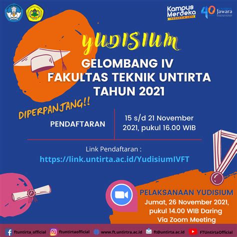 Pendaftaran Yudisium Gelombang IV FT Untirta Diperpanjang Fakultas